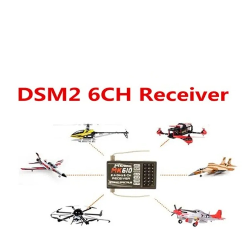 DSM2 MK610 AR6100 2.4G 6CH RC  - Drone Racing Receiver incelemesi ve fiyatı