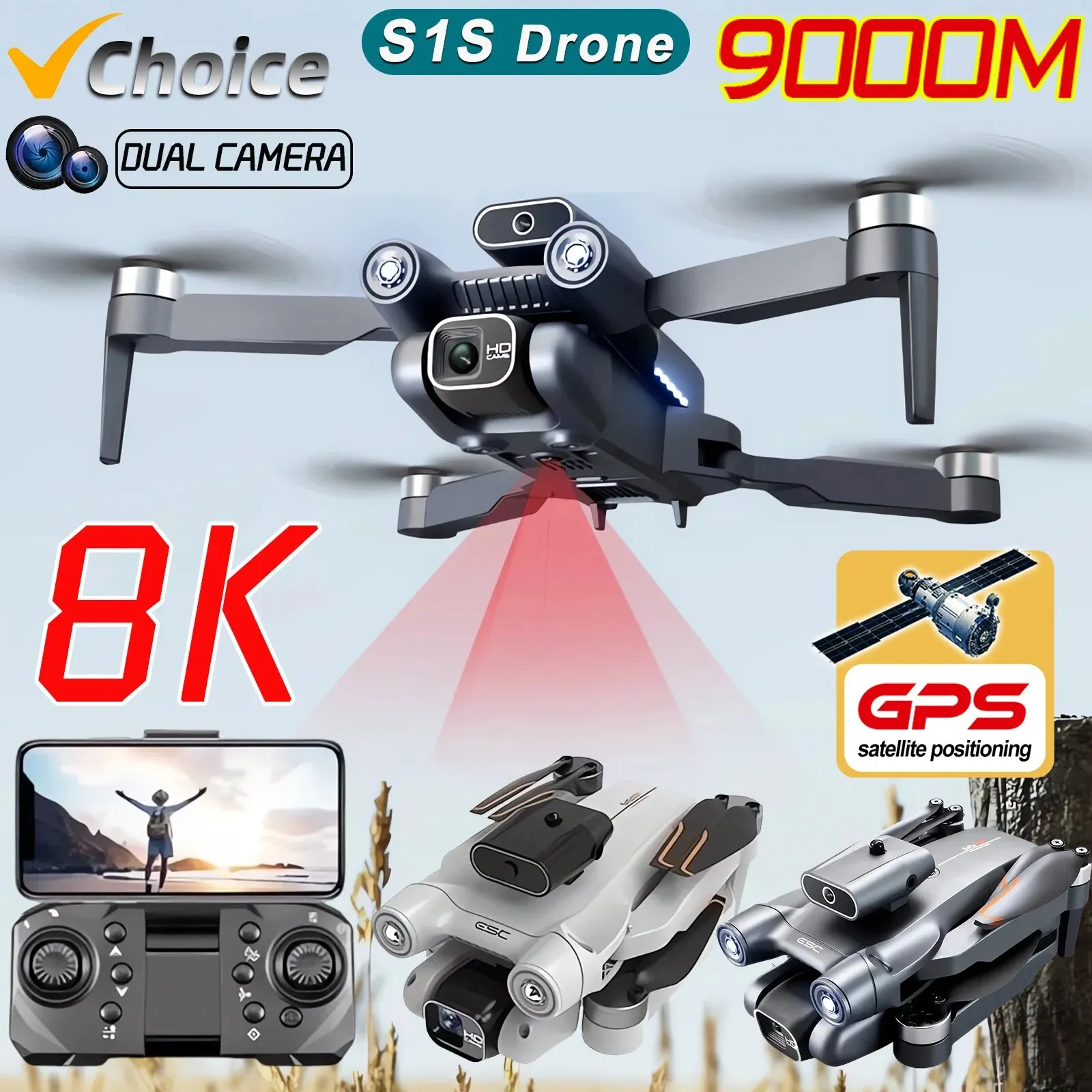Yeni S1S 5G GPS Drone kamera 8 - Drone Racing Camera incelemesi ve fiyatı
